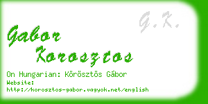 gabor korosztos business card